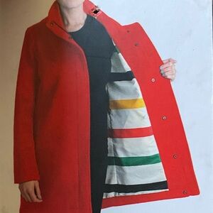 Pendleton Red Peacoat Small